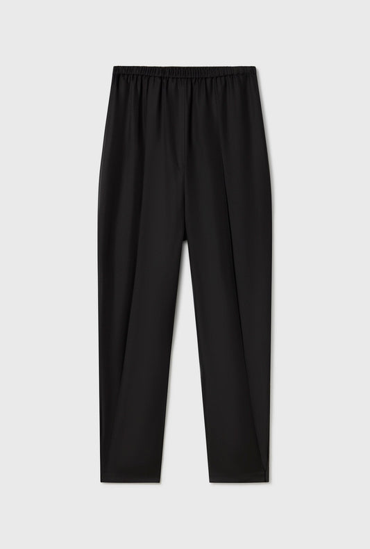 Silk Laundry Twill Harem Pants (Black)