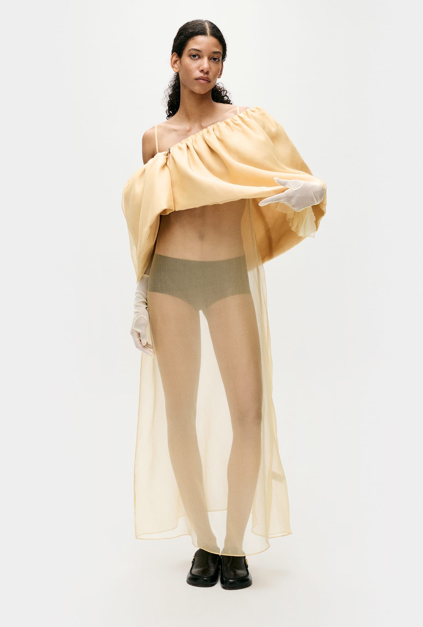 Silk Laundry Organza Cape (Beige)