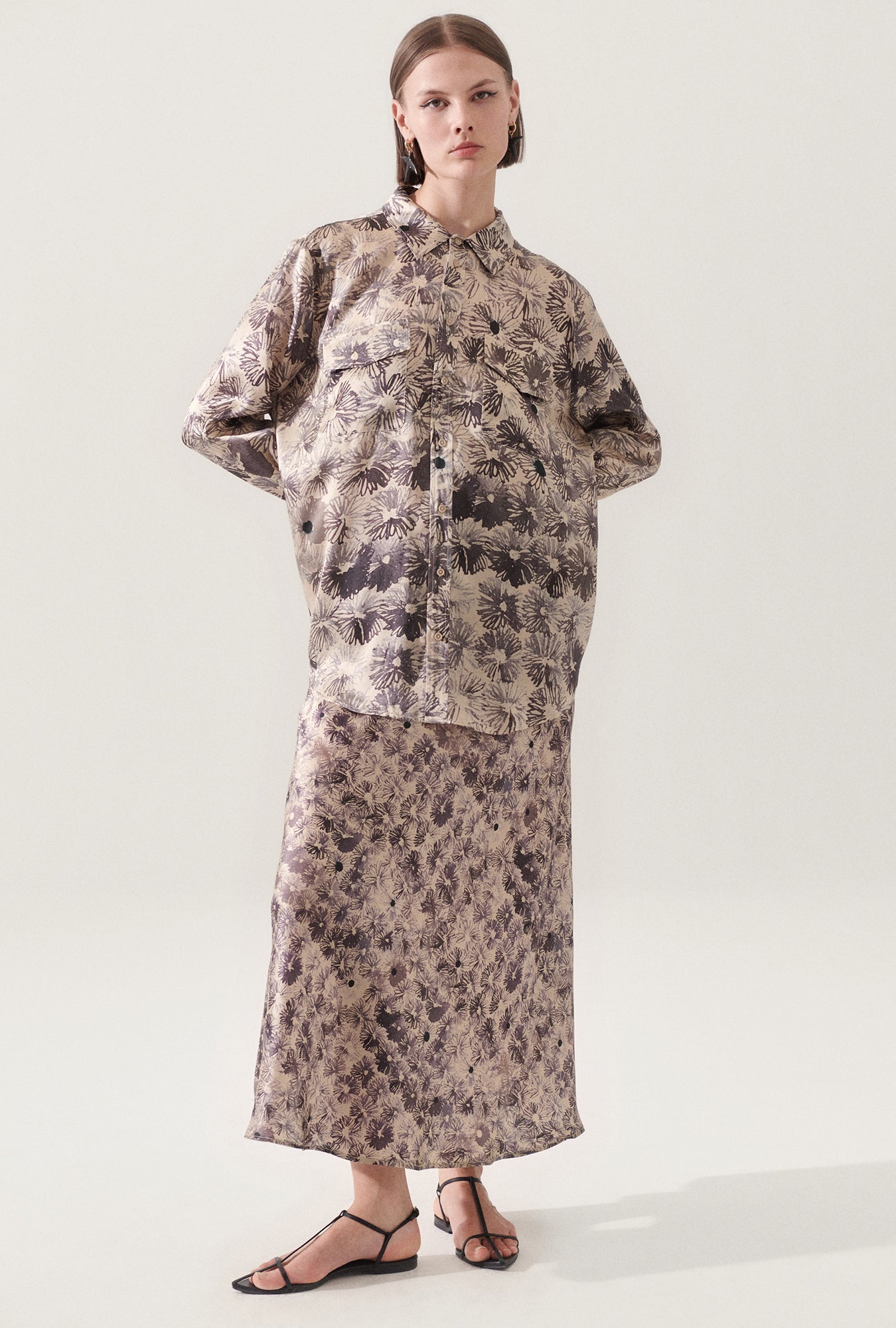 Image of Shirts. Product name - Boyfriend Shirt Aster Floral in Aster Floral colour by brand - Silk Laundry