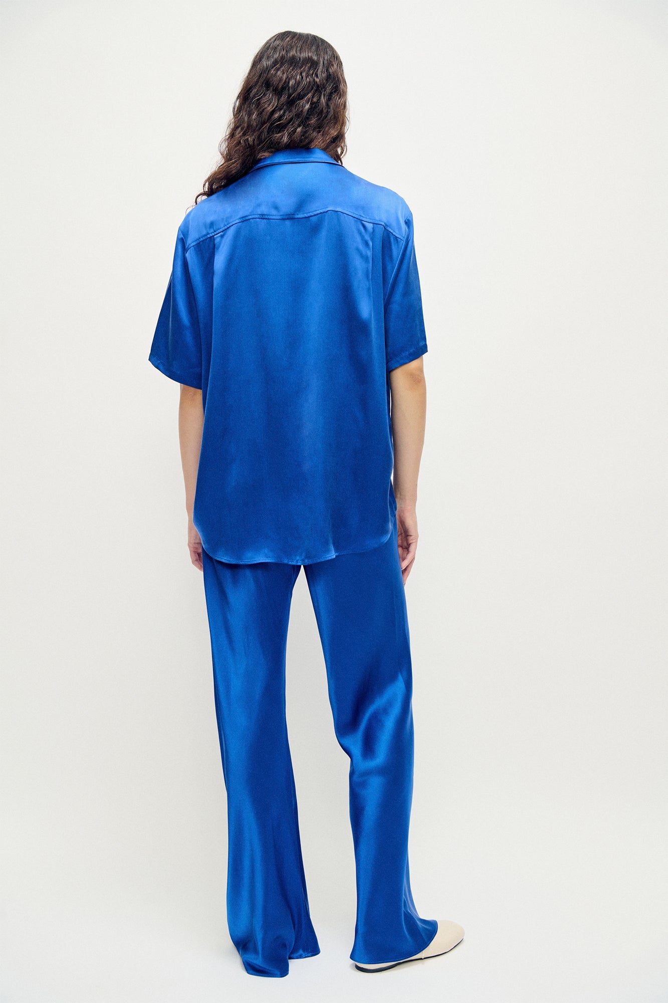 Silk Laundry Bias Cut Pants (Wedgwood)