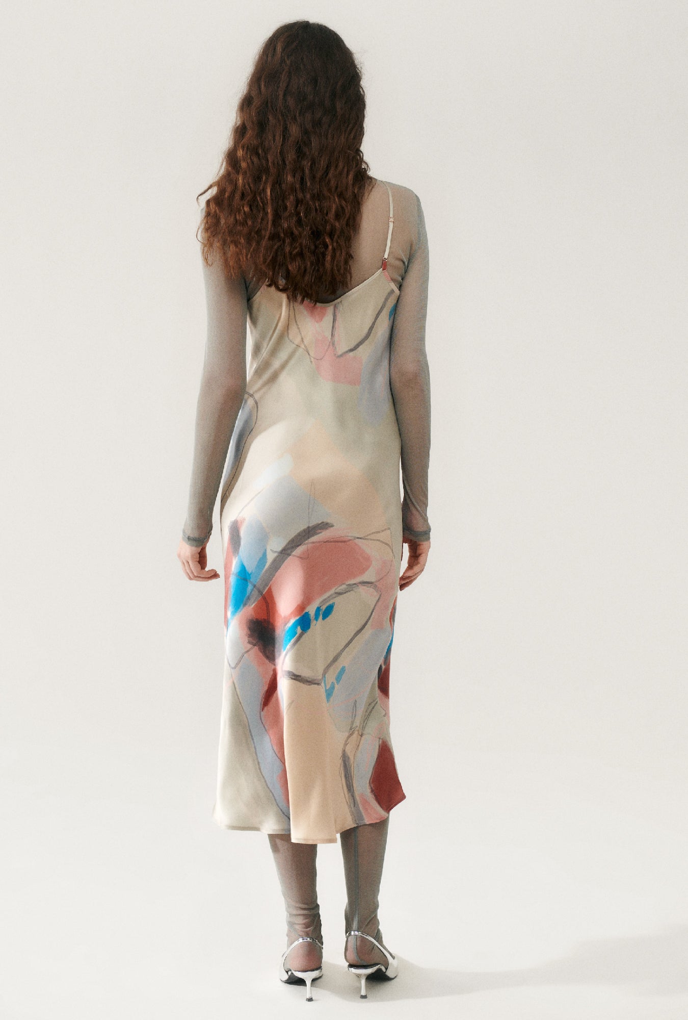 Silk Laundry 90s Slip Dress (Expressionist)