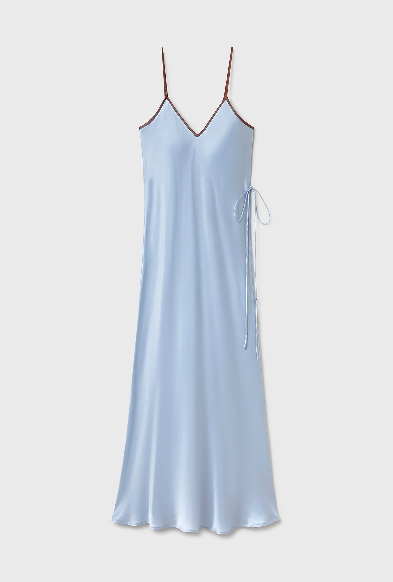 Image of Dresses. Product name - 90s Slip Dress Cornflower in Cornflower colour by brand - Silk Laundry