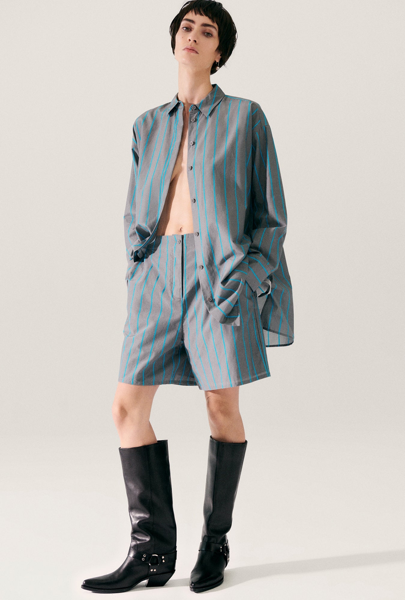 Laundry Cotton Silk Morning Shirt (Oxygen Stripe)