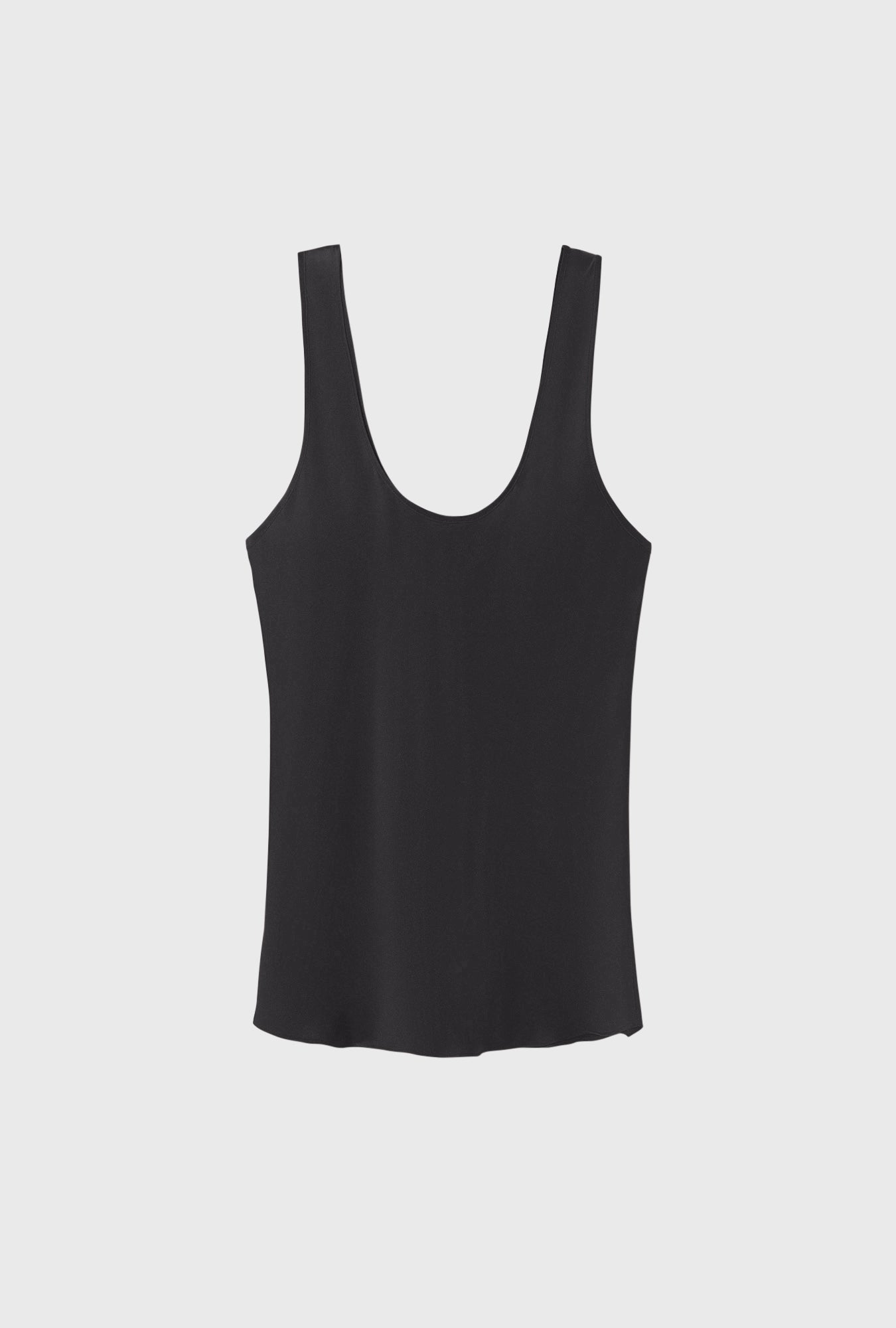 Silk Laundry Scoop Neck Tank (Black)