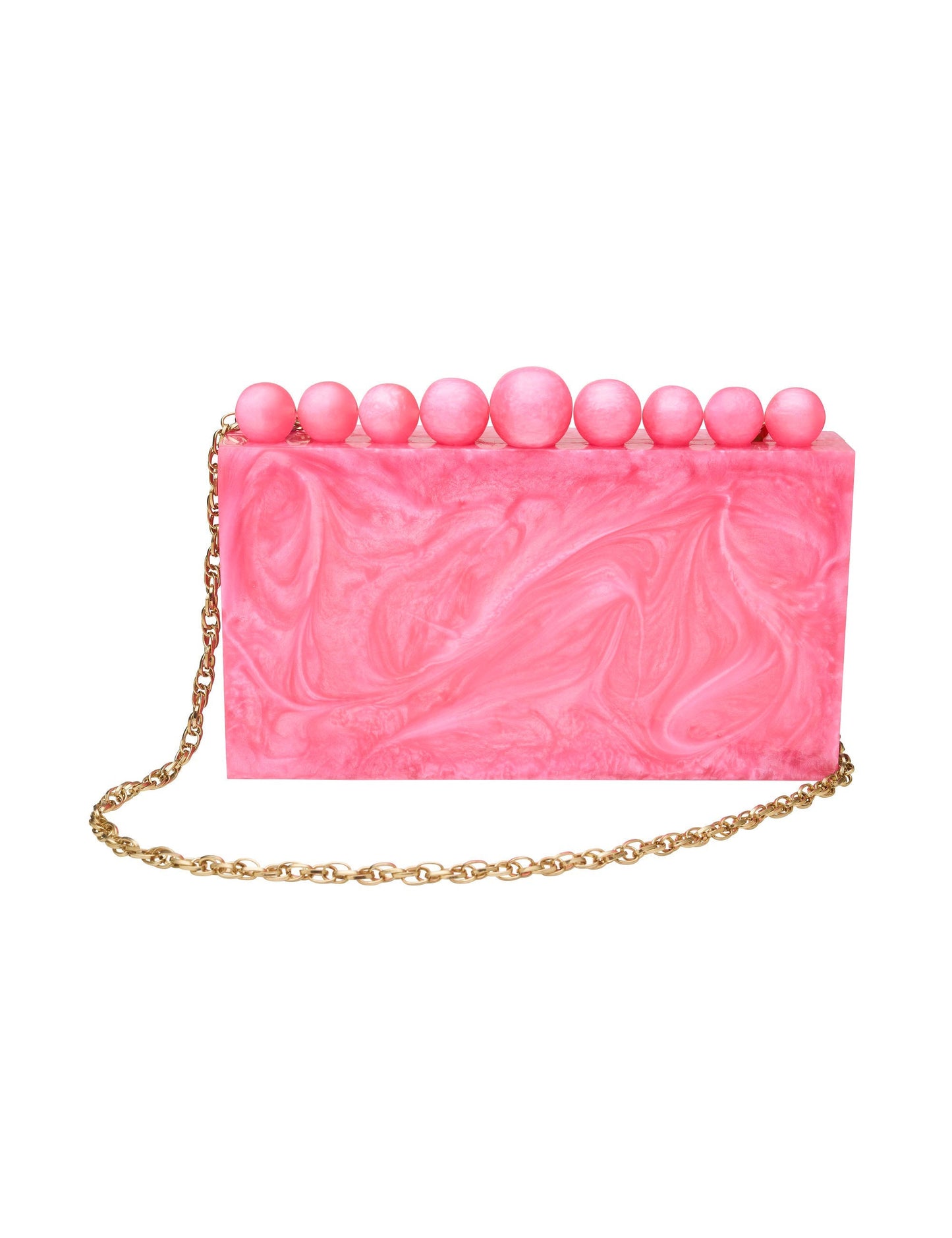 GROUP48 BEADED BOX CLUTCH (Pink)