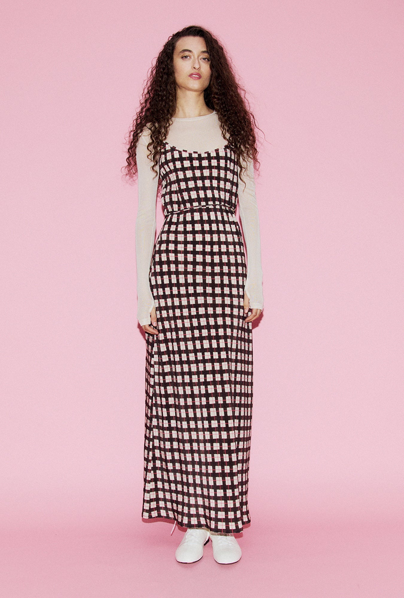 Image of Dresses. Product name - CDC 1996 Dress Luna Gingham in Luna Gingham colour by brand - Silk Laundry