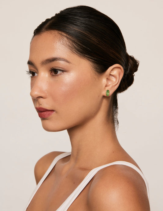 Image of Earrings. Productname: CRYSTALISED STUDS in Print colour by brand - Colette