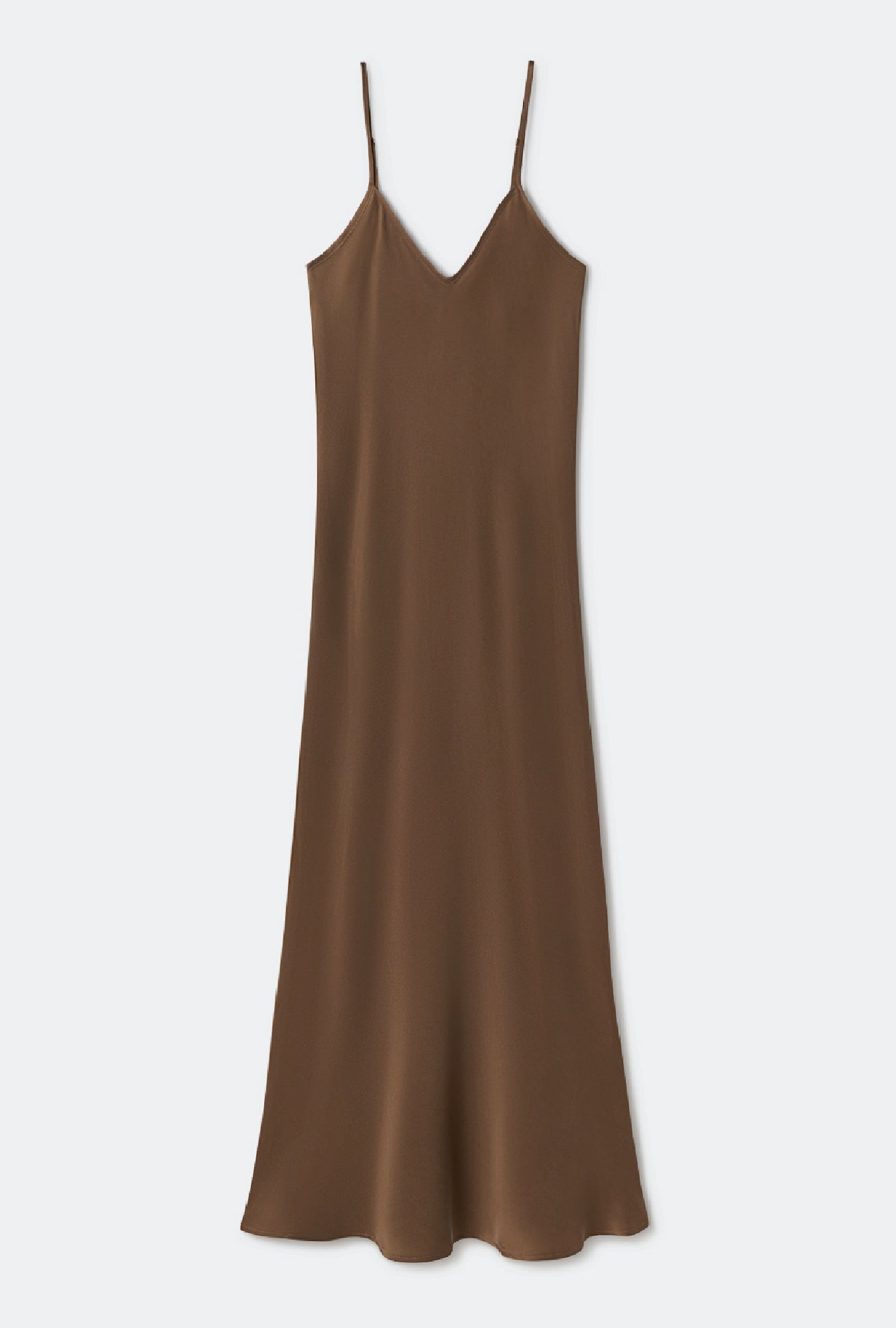 Silk Laundry 90s Slip Dress (Dark Earth)