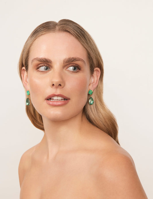 Image of Earrings. Productname: ROYAL DUO DROP EARRING in Print colour by brand - Colette