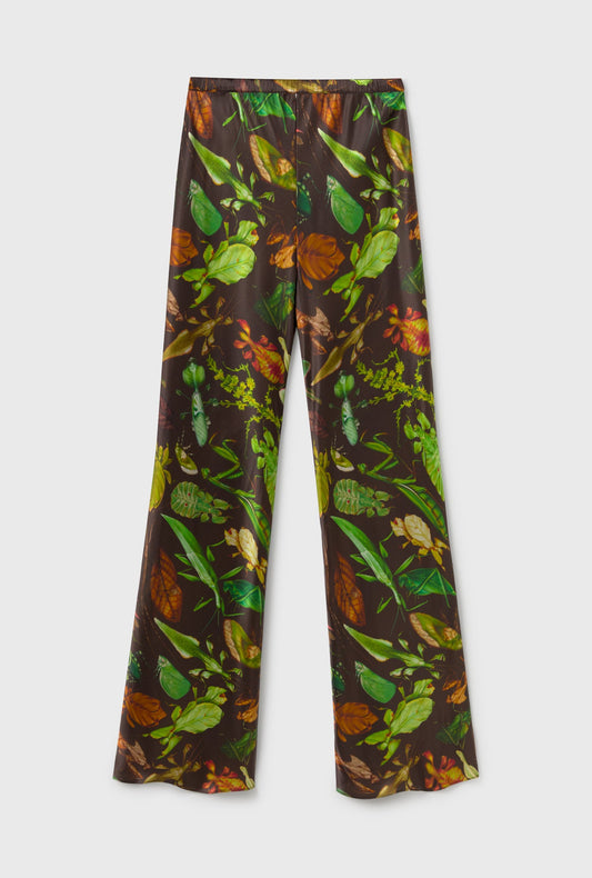 Silk Laundry Bias Cut Pants (Bug Camo)