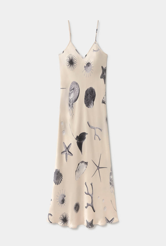 Silk Laundry 90S SLIP DRESS (Seashells)