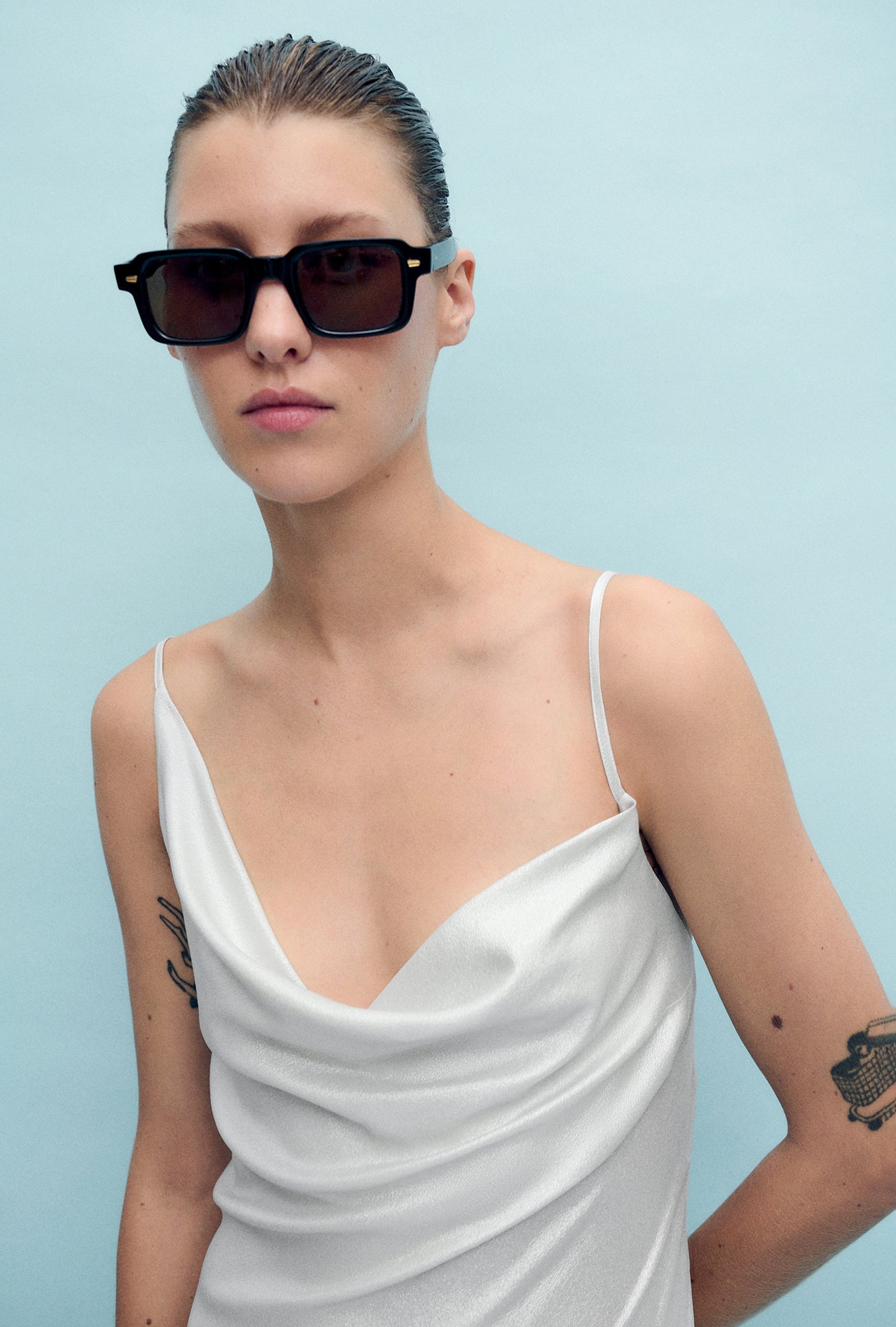 Silk Laundry Carrie Dress (Silver Foil)