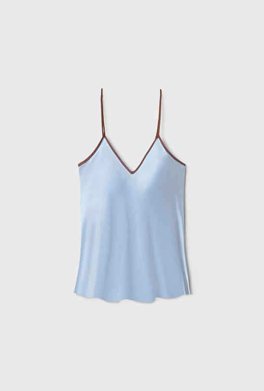 Silk Laundry Bias Cut Cami (Cornflower)