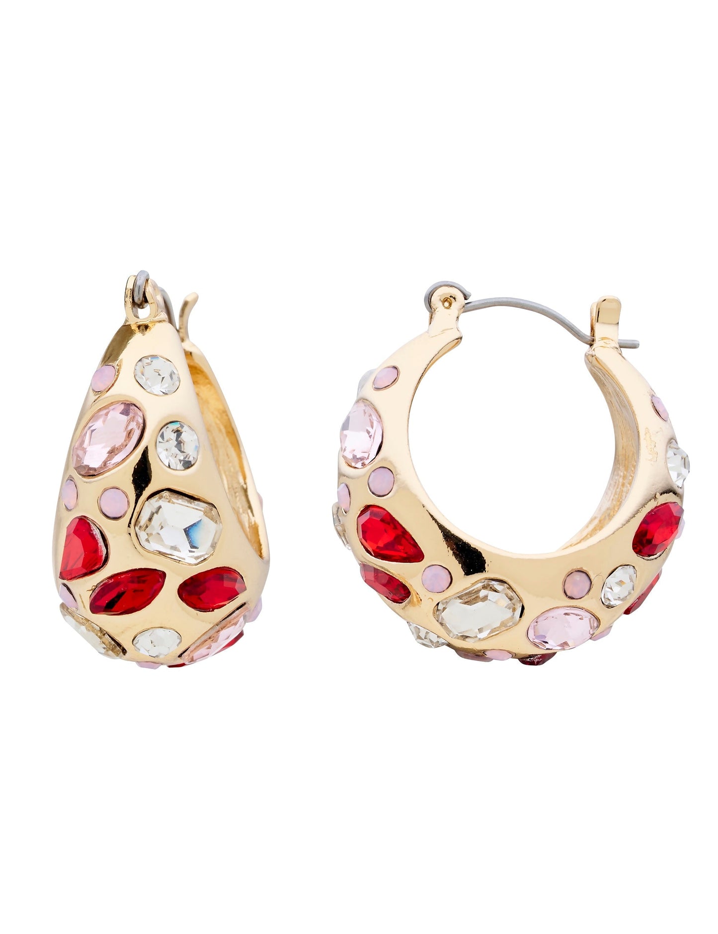 GROUP48 SCARLET CRYSTAL HOOP EARRING (Print)