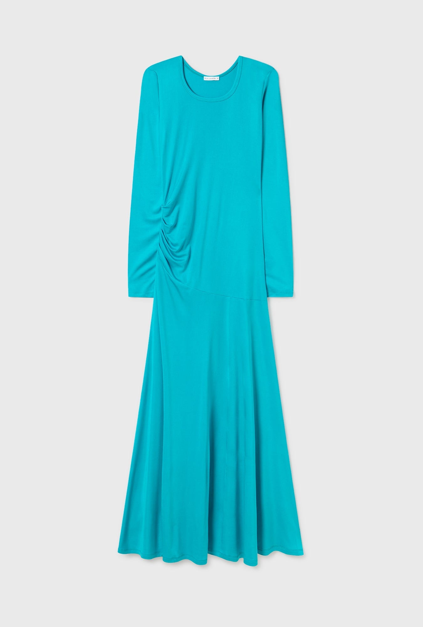 Silk Laundry Jersey Long Sleeve Dress (Oxygen)