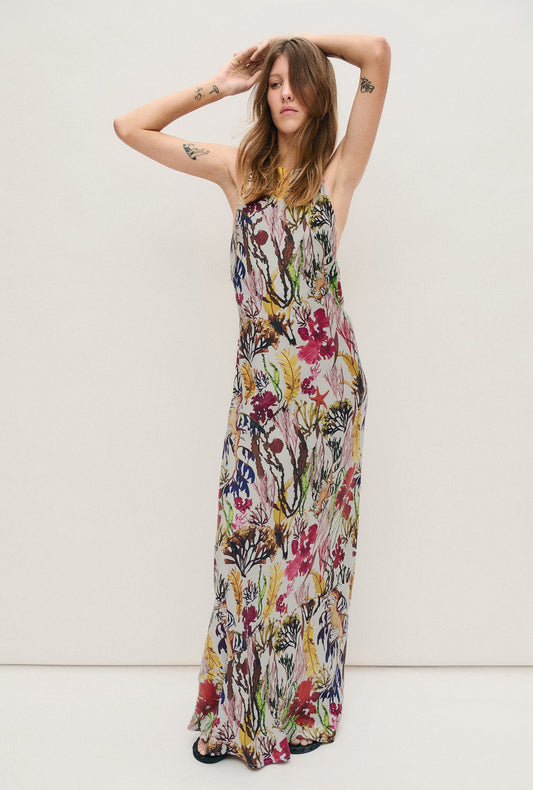 Image of Dresses. Product name - High Low Dress Planktonic in Planktonic colour by brand - Silk Laundry