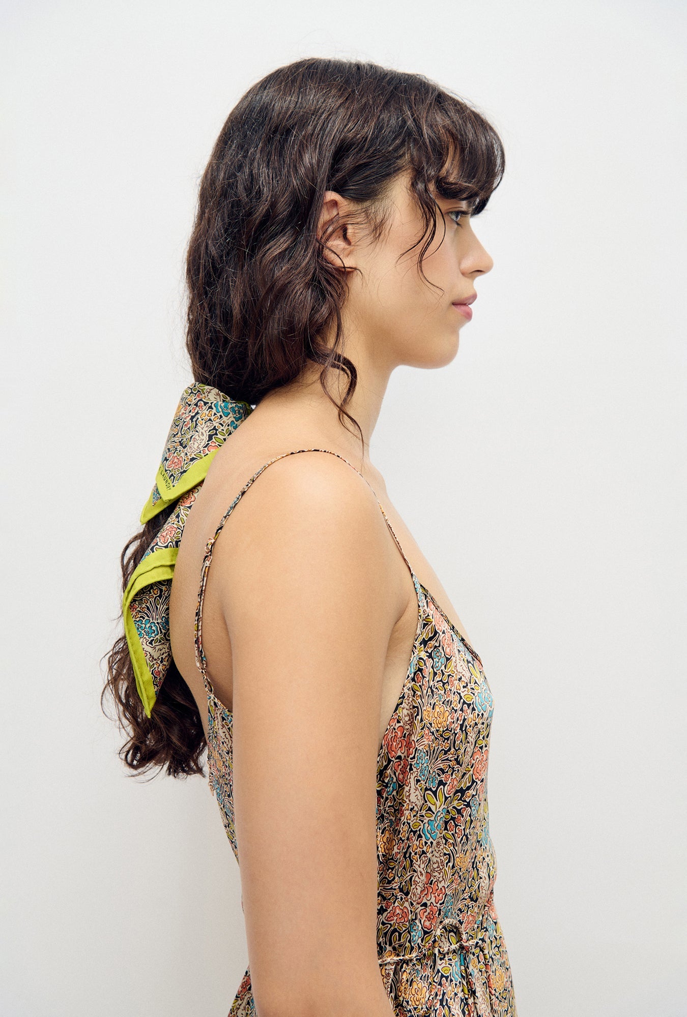 Image of Scarves & Shawls. Product name - Twill Scarf Sugar Floral in Sugar Floral colour by brand - Silk Laundry