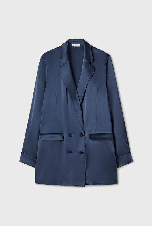 Silk Laundry Relaxed Blazer (Midnight)