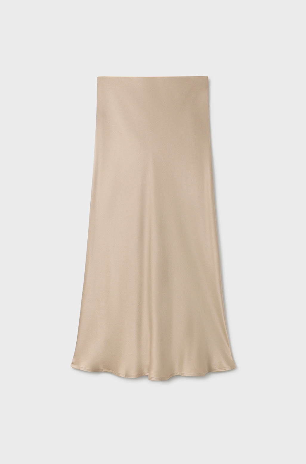 Silk Laundry Long Bias Cut Skirt (Hazelnut)