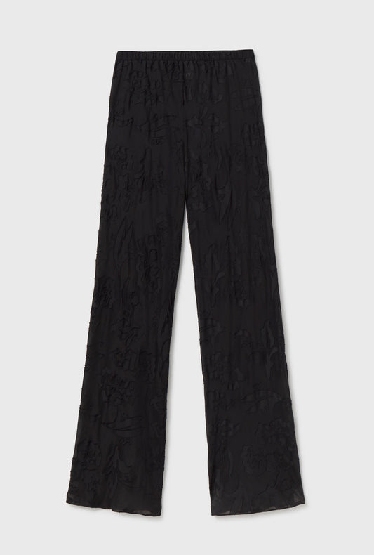Clip Silk Bias Cut Pants (Tulipa Black)
