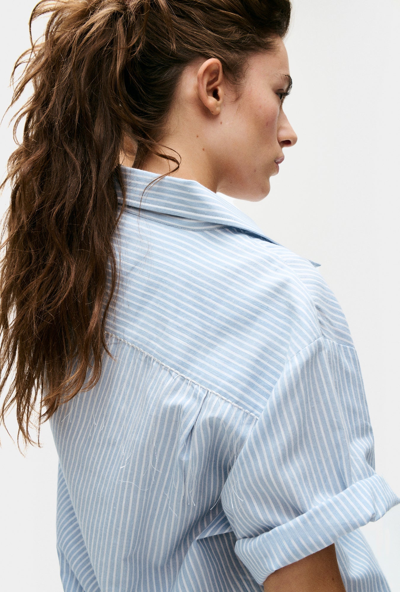 Silk Laundry Cotton Camp Shirt (Storm Stripe)