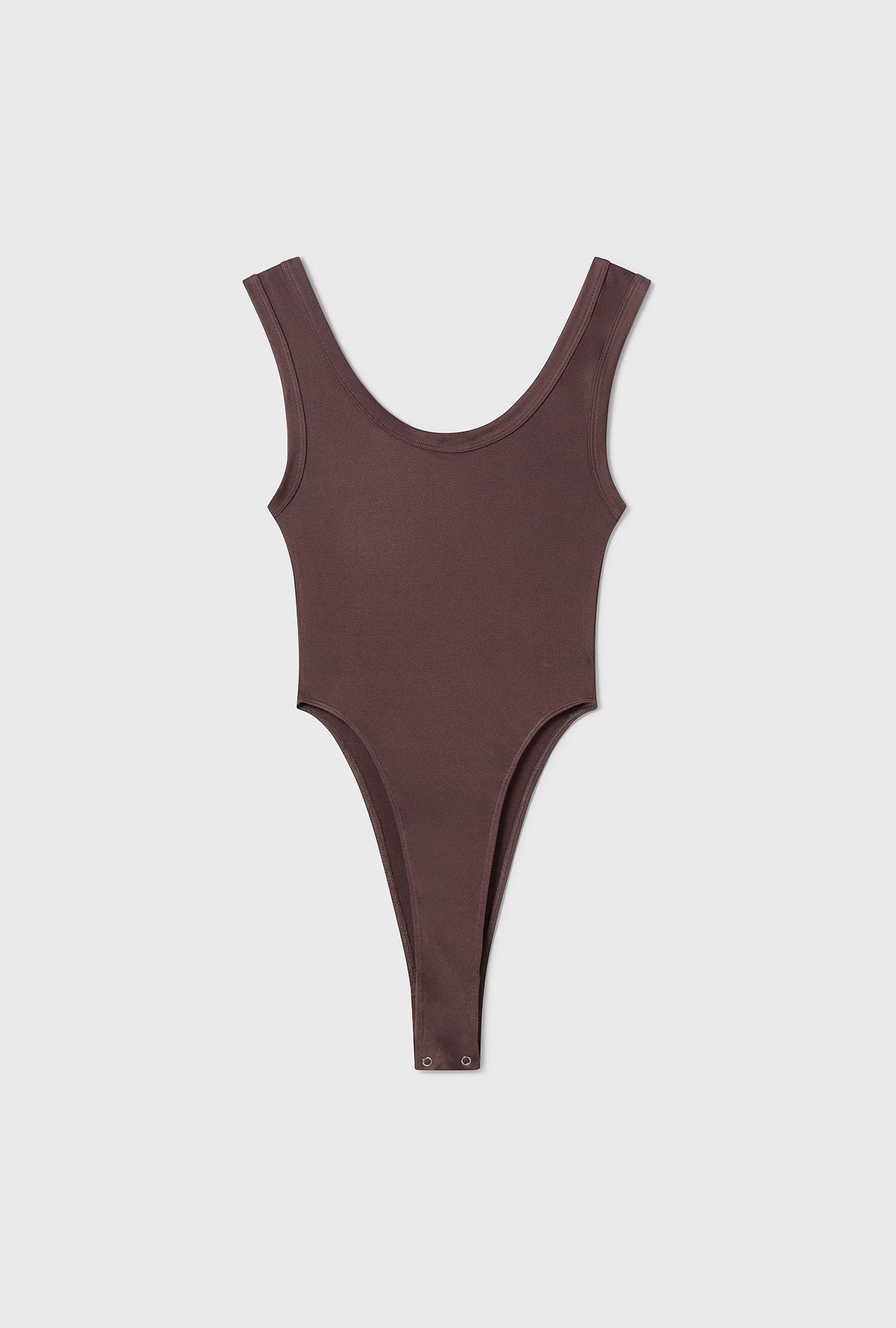 Silk Laundry Jersey Modal Cutaway Bodysuit (Cacao)