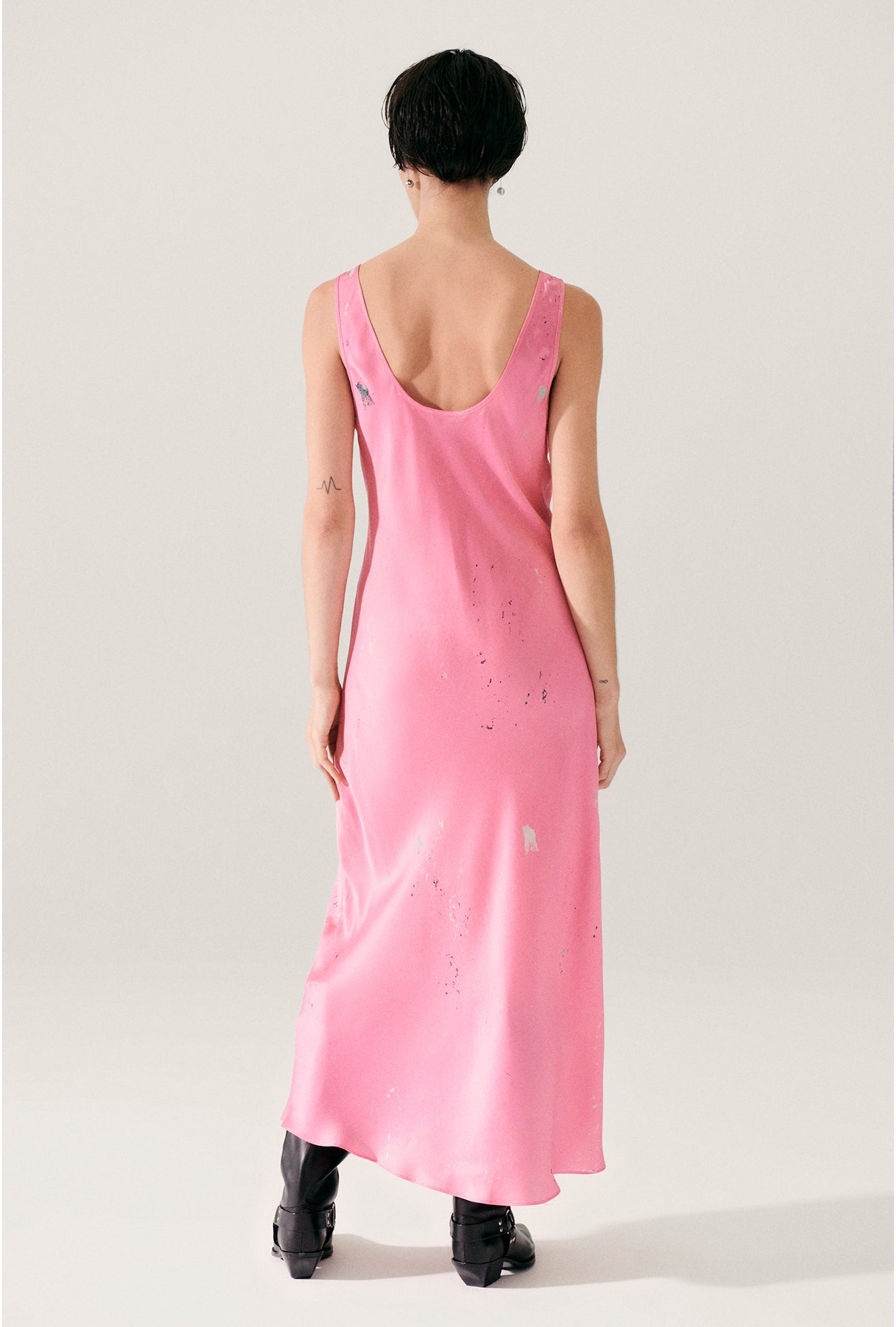 Silk Laundry Scoop Neck Dress (Hog Wash)