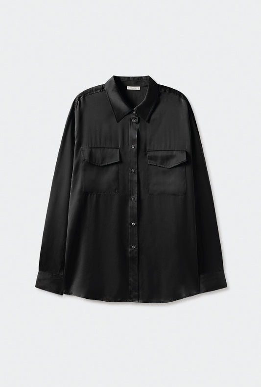 Silk Laundry BOYFRIEND SHIRT (Black)