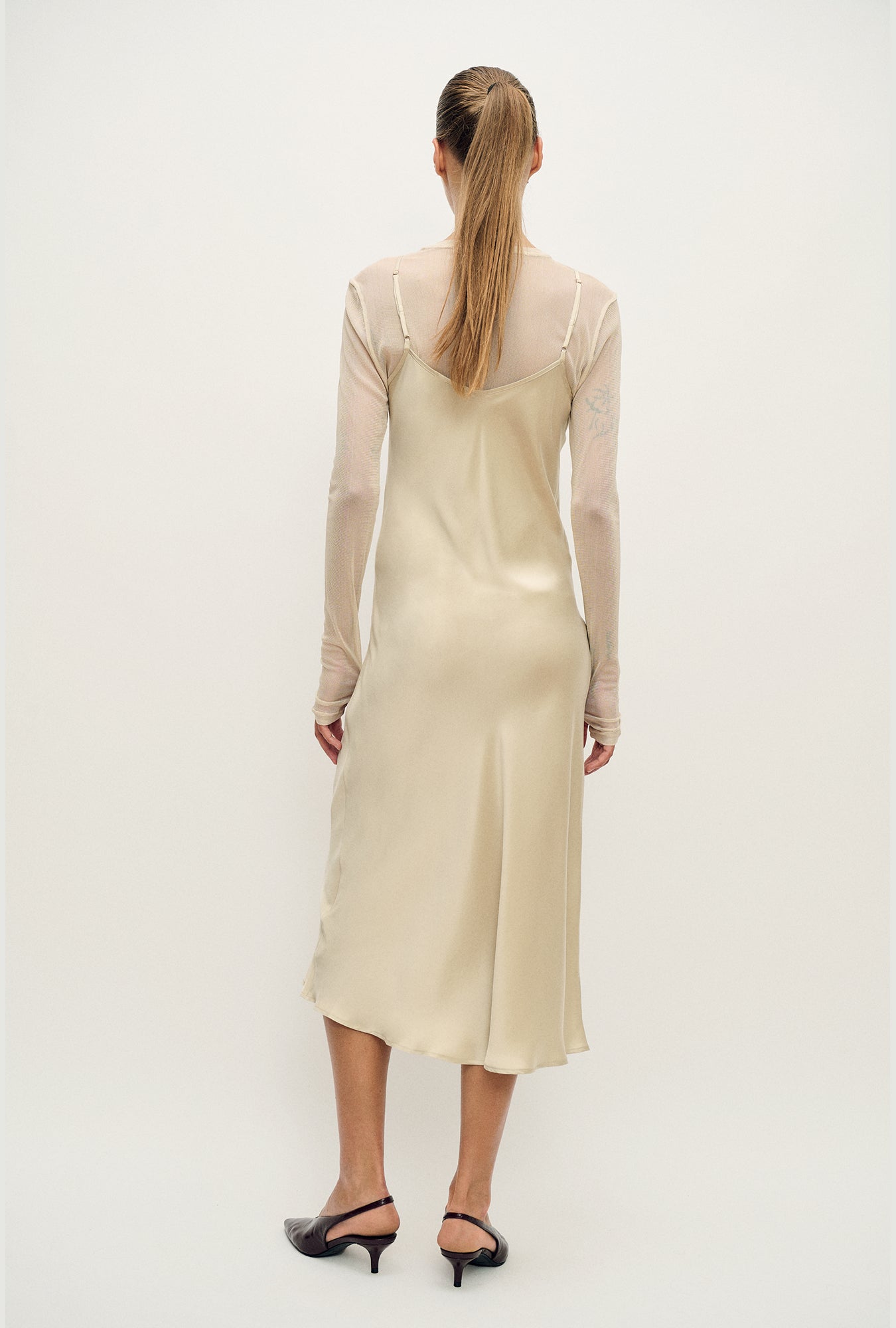 Silk Laundry 90s Slip Dress (Hazelnut)
