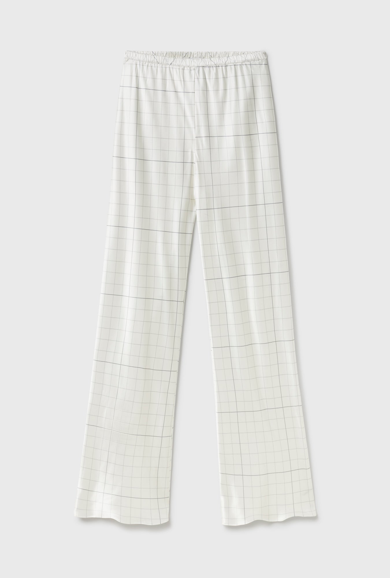 Silk Laundry Bias Cut Pants (Grid)