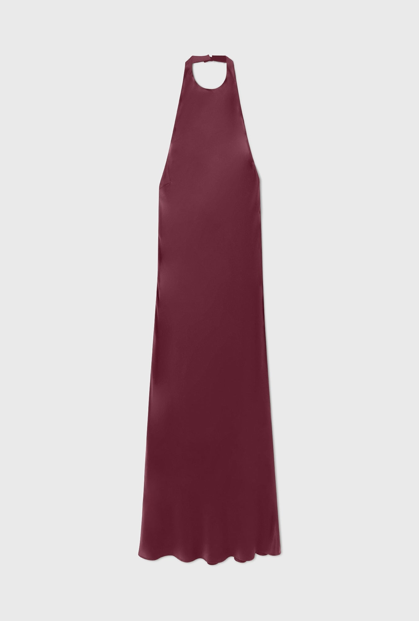Silk Laundry Long Halter Dress (Deadleaf)