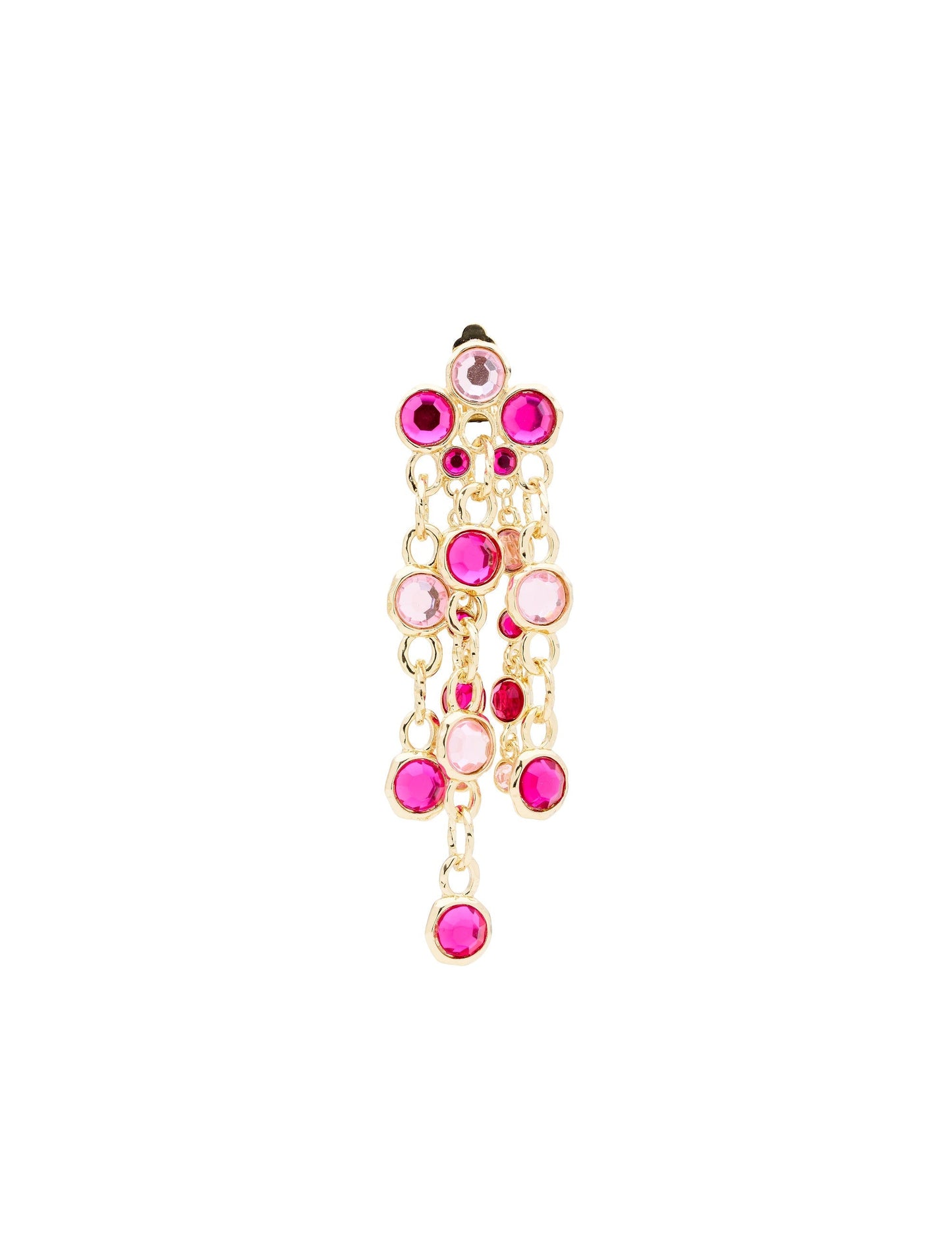 GROUP48 BEJEWELLED DROP EARRINGS (Pink)
