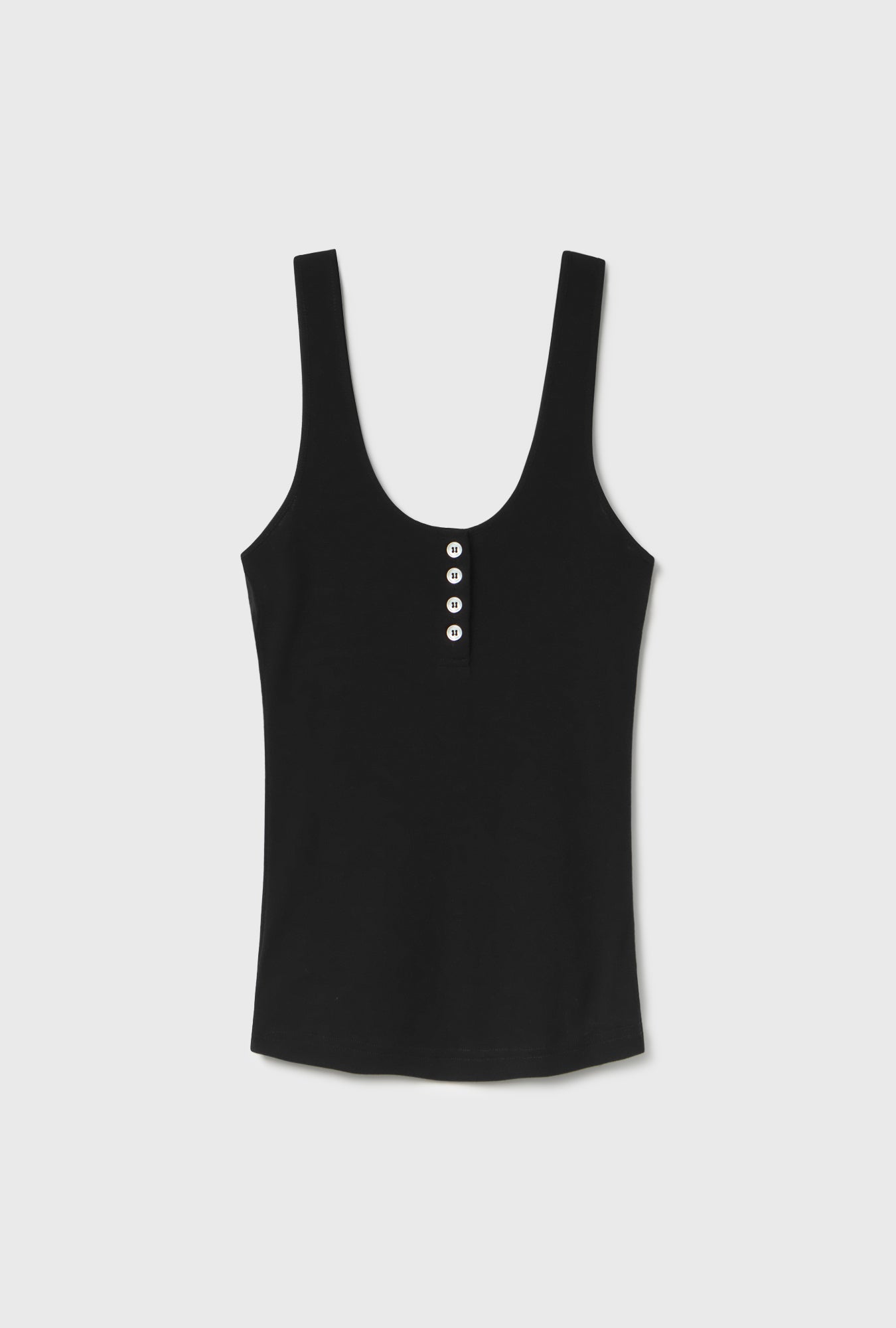 Silk Laundry Merino Henley Tank (Black)