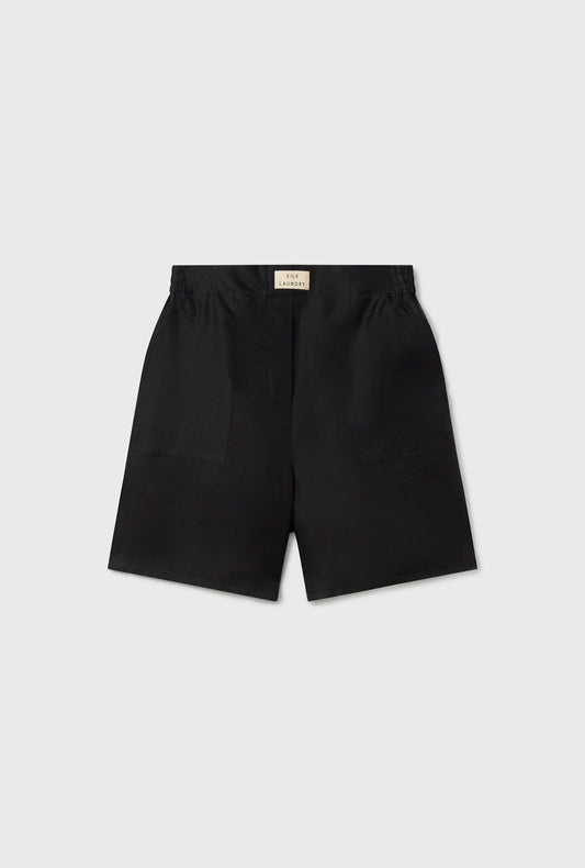 Silk Laundry Organza Boxer Shorts (Black)