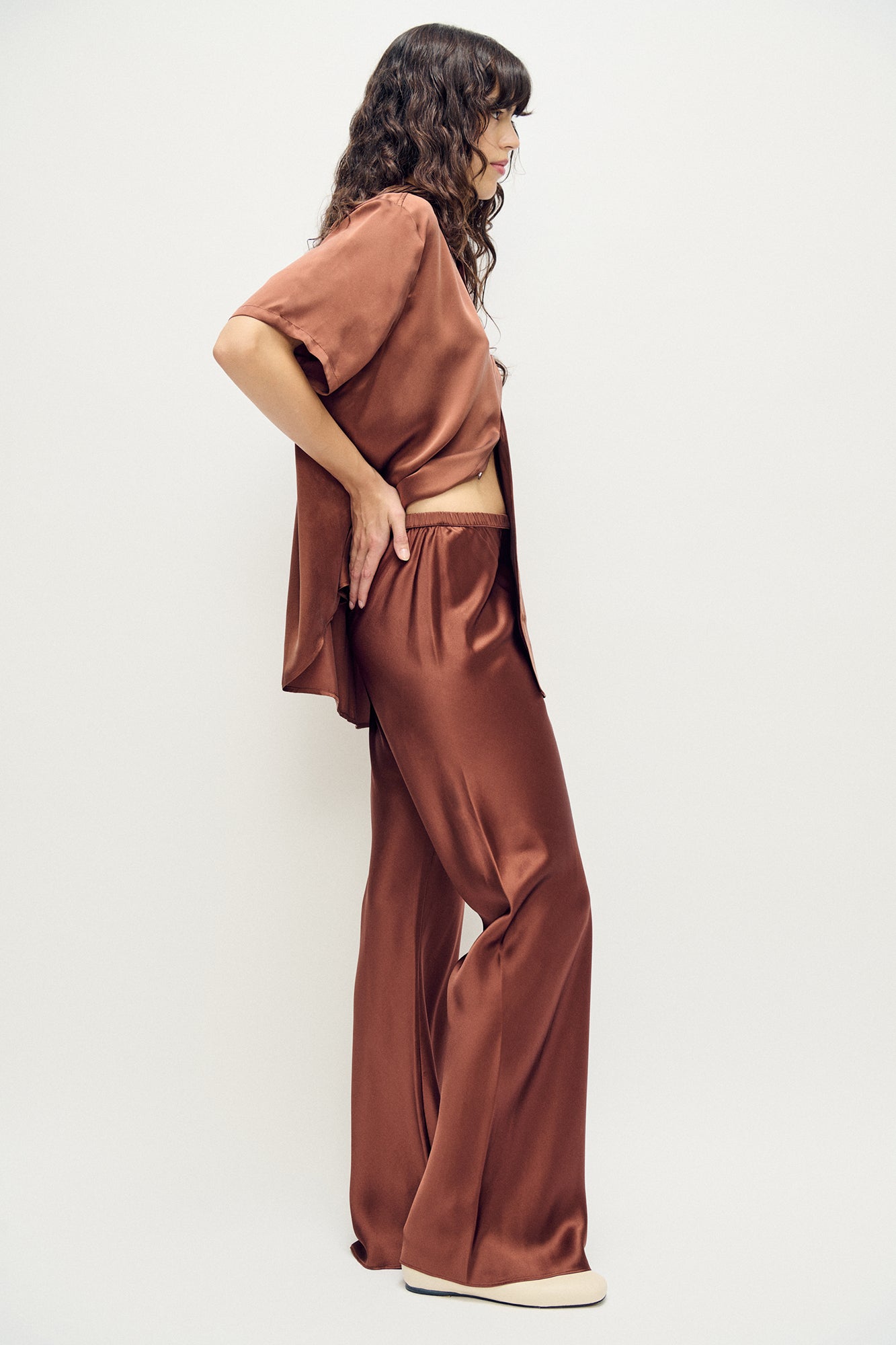Silk Laundry Bias Cut Pants (Root)