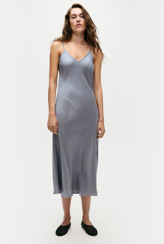 Image of Dresses. Productname: Silk Laundry 90S Slip Dress in Storm colour by brand - Silk Laundry
