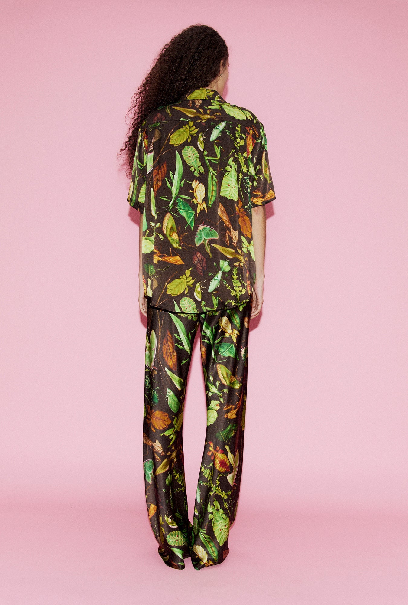 Silk Laundry Bias Cut Pants (Bug Camo)