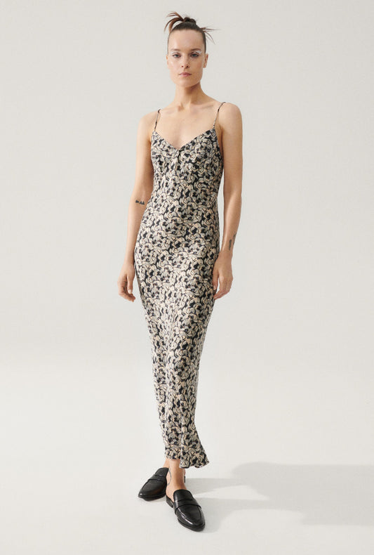 Image of Dresses. Productname: Deco Rouleau Dress Pelicans in Pelicans colour by brand - Silk Laundry