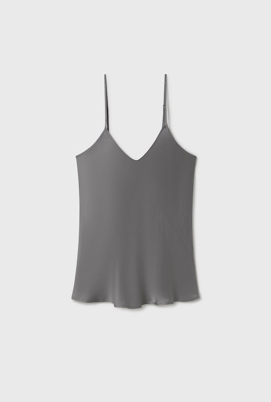 Silk Laundry Bias Cut Cami (Grey Pearl)