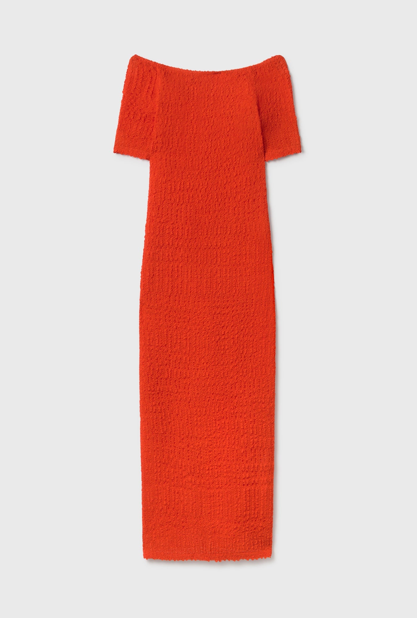 Silk Laundry Pebble Off The Shoulder Dress (Snapper)
