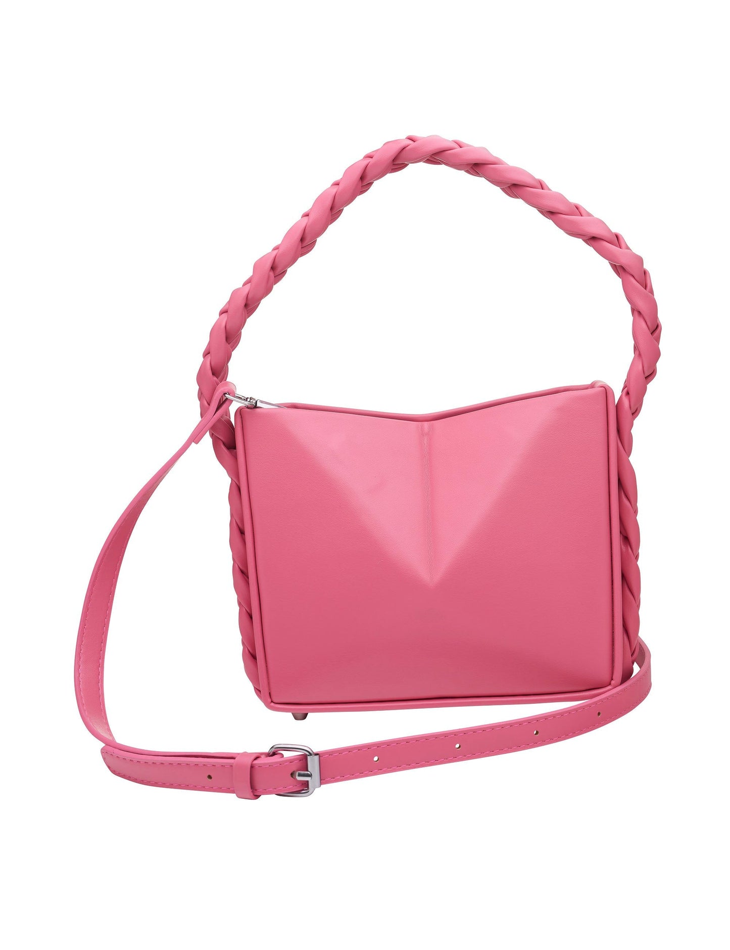 GROUP48 PLAIT HANDLE GEO BAG (Pink)