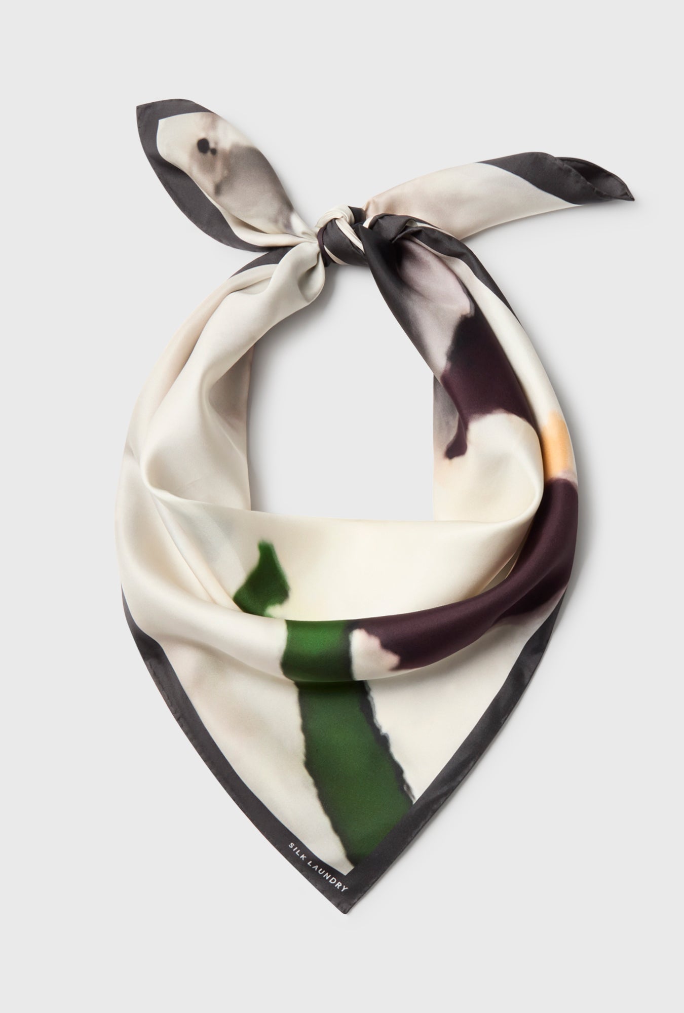 Image of Scarves & Shawls. Productname: Cotton Silk Scarf Phosphate in Phosphate colour by brand - Silk Laundry