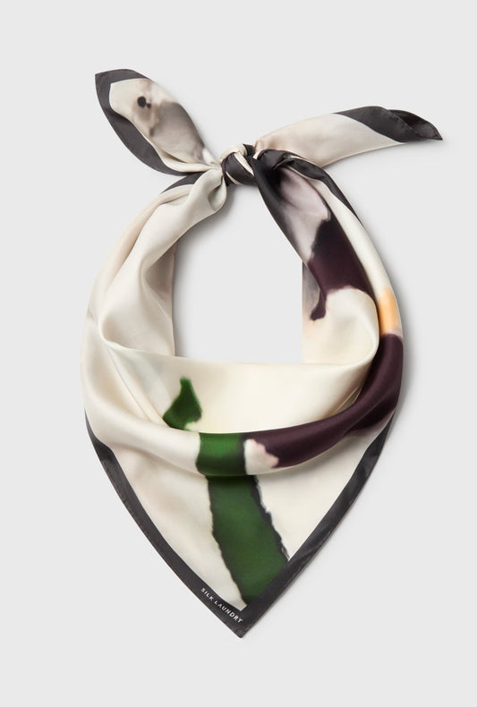 Image of Scarves & Shawls. Productname: Cotton Silk Scarf Phosphate in Phosphate colour by brand - Silk Laundry