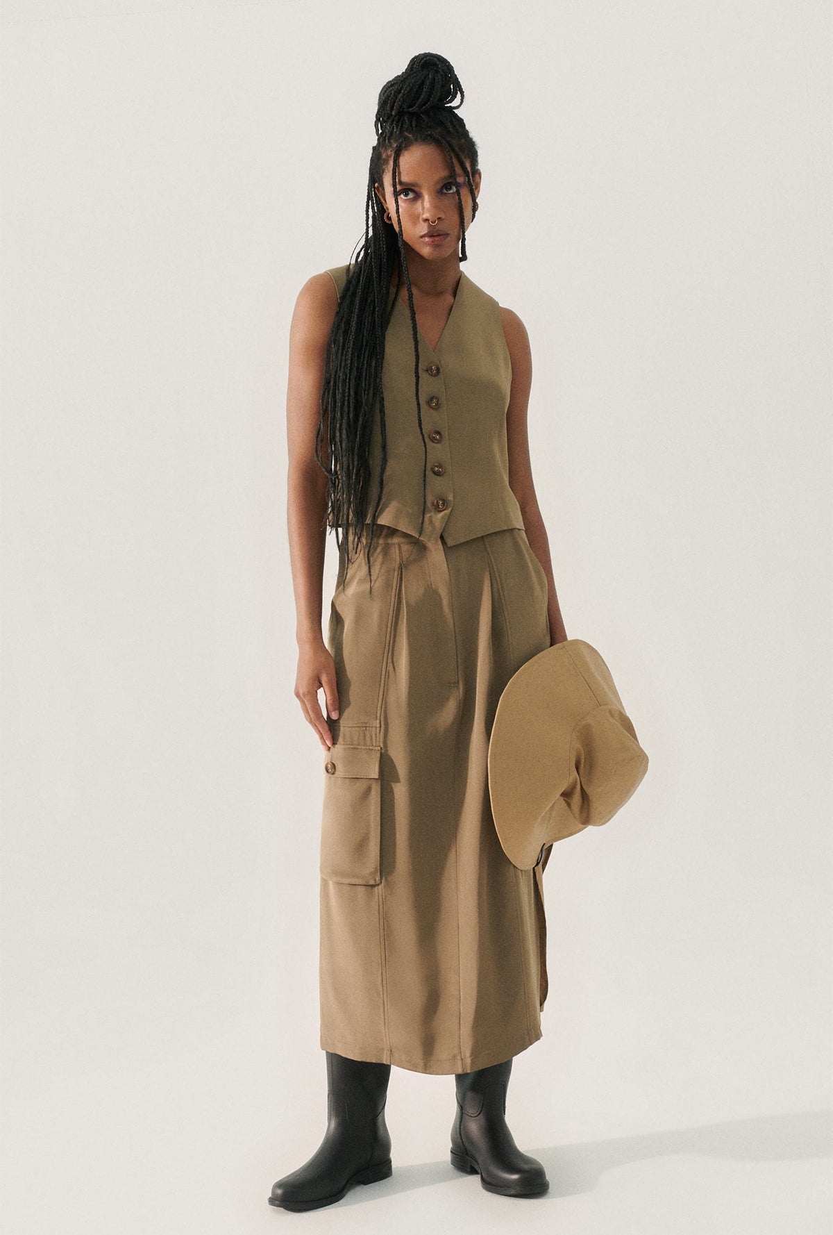 Silk Laundry CDC Long Suit Skirt (Cub)