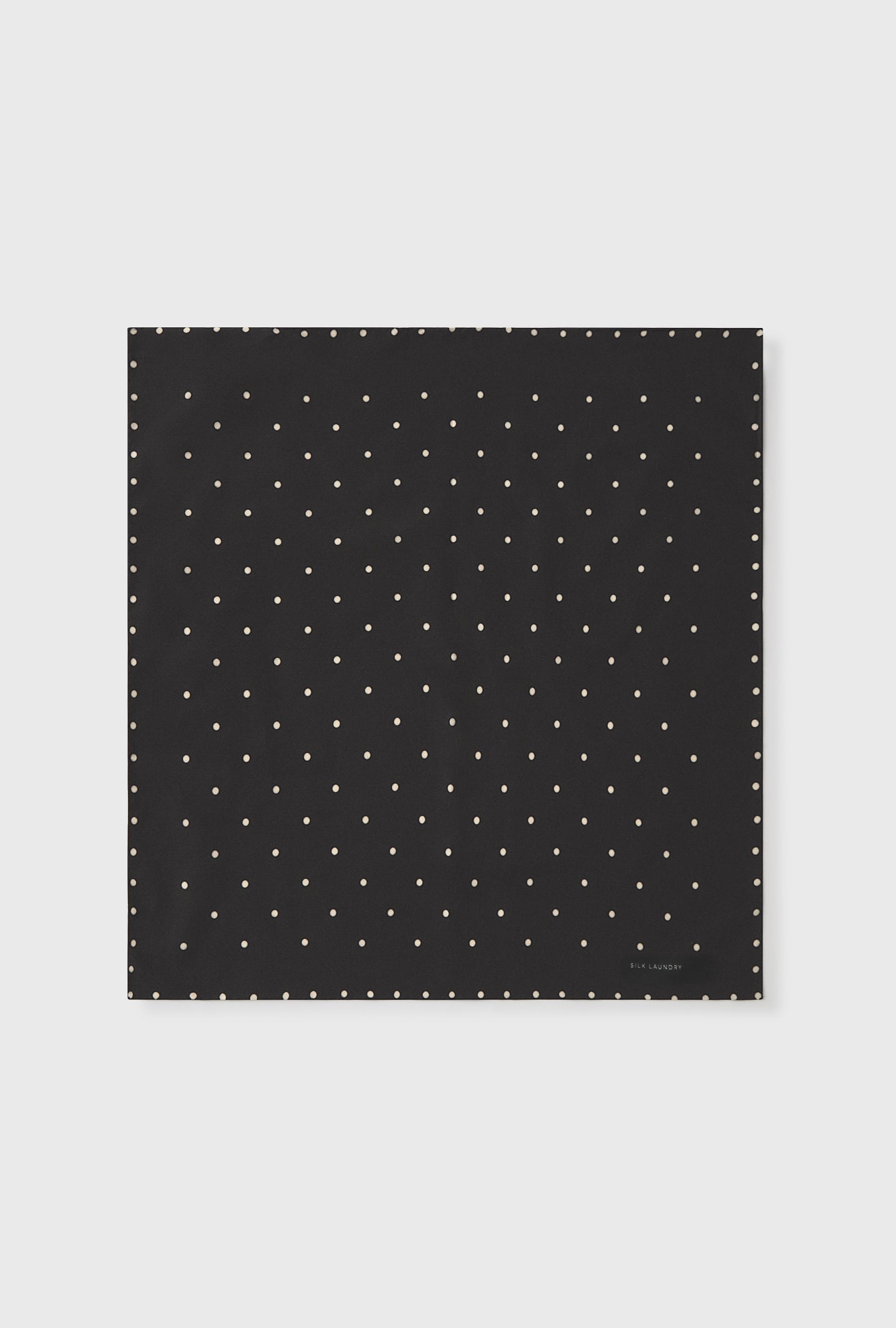 Silk Laundry Twill Scarf (Small Polka Dot)