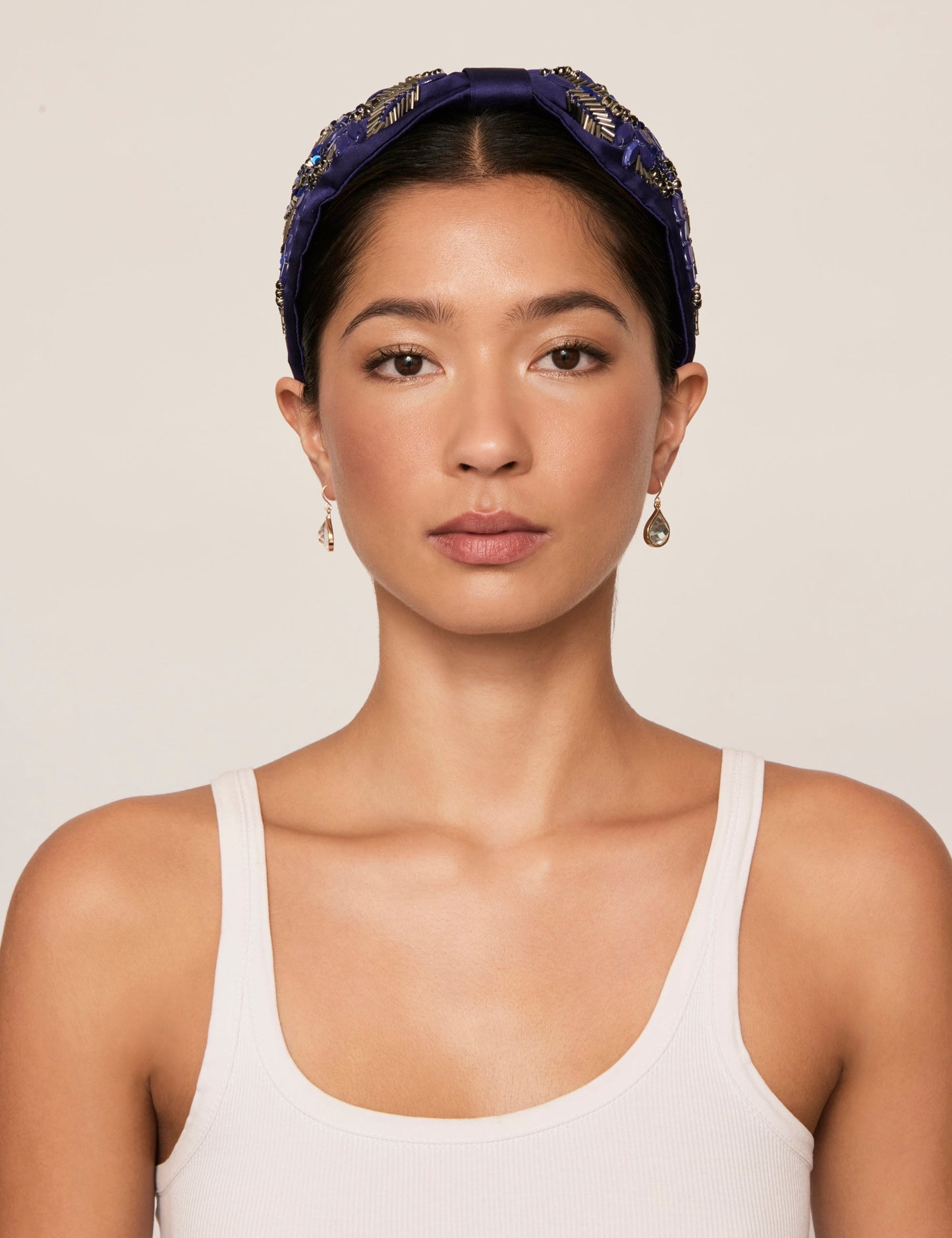 GROUP48 SATIN FEATHER SOFT FORM HEADBAND (Print)