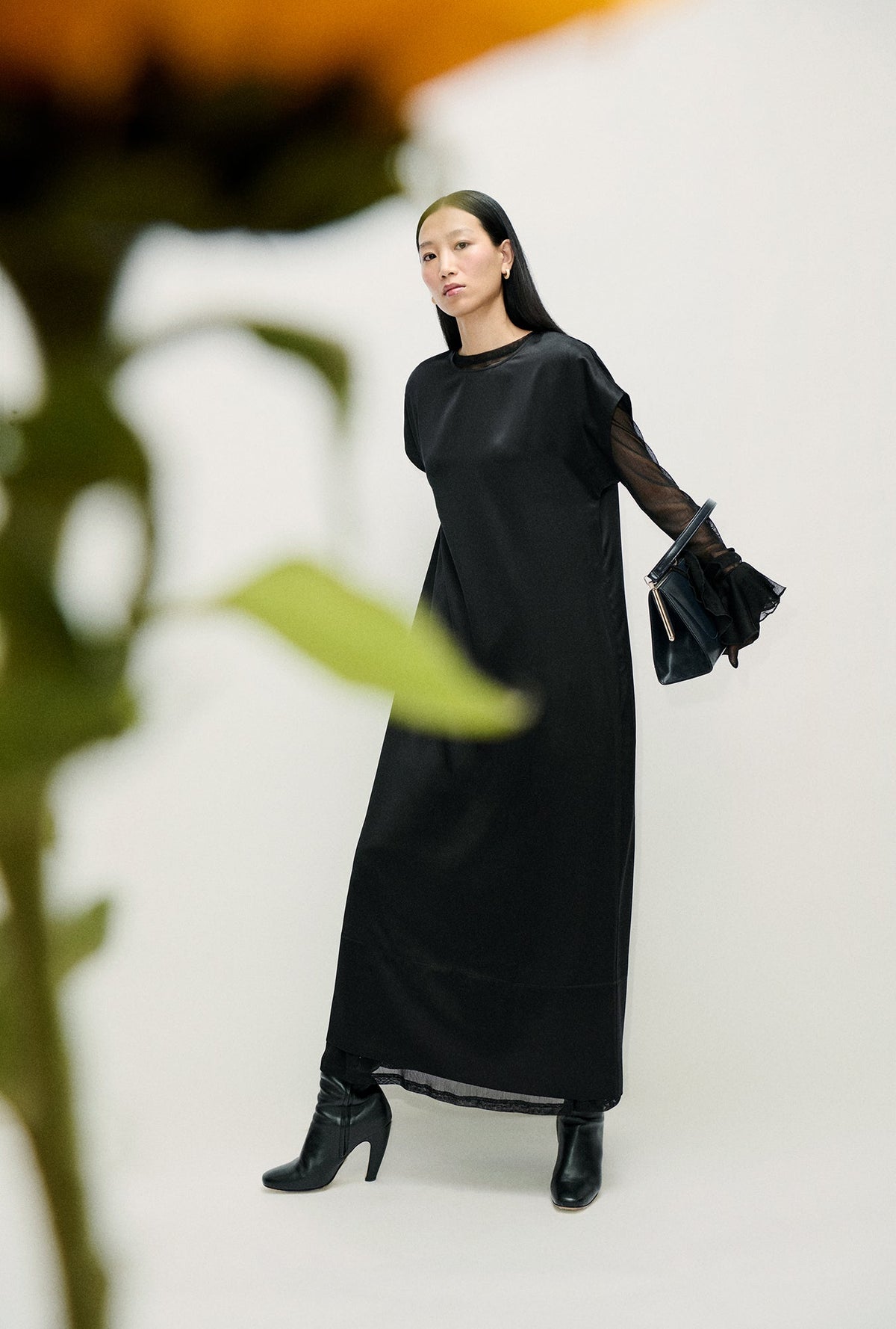 Image of Dresses. Product name - Column Dress Black in Black colour by brand - Silk Laundry