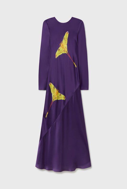 Silk Laundry FULL SLEEVE BIAS DRESS (Symbiotic)