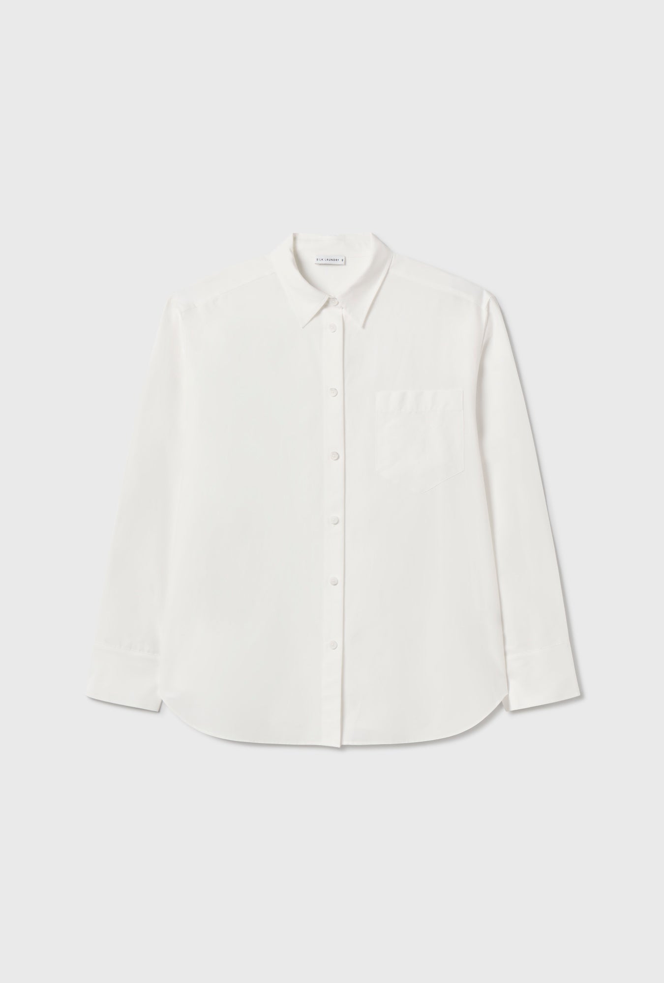 Laundry Cotton Silk Pleated Yoke Shirt (White)