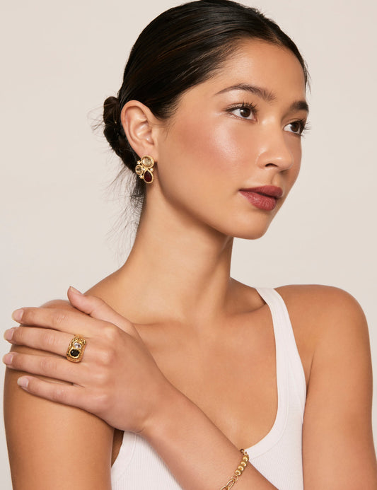 Image of Rings. Productname: Colette ORGANIC CRYSTAL STATEMENT RING in Print colour by brand - Colette